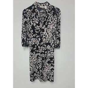 Women Worthington White & Black Dress Size Small - Long Sleeve. Stretch,